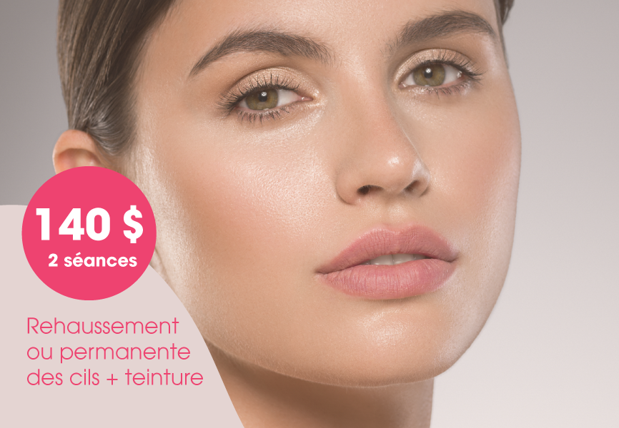 Rehaussement ou permanente des cils avec teinture