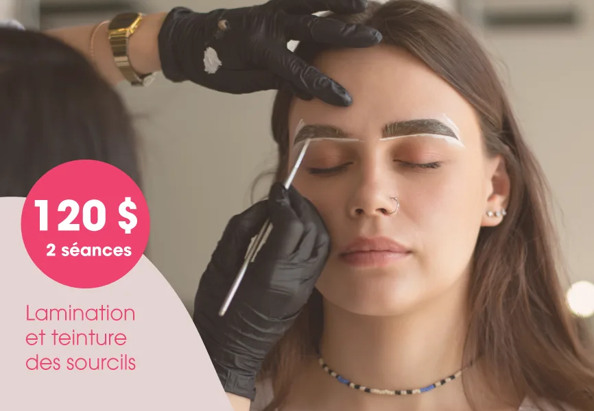 Lamination + teinture des sourcils